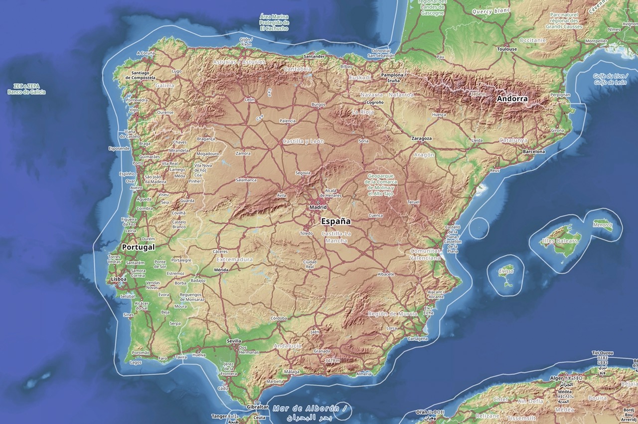 Mappa Spagna